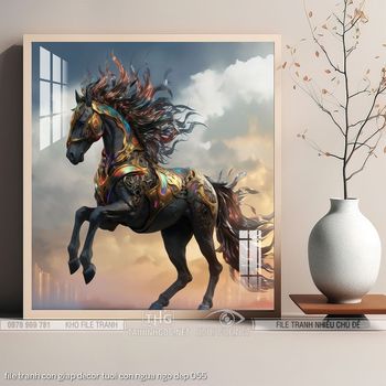 file tranh con giap decor tuoi con ngua ngo dep 055