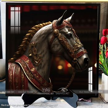 file tranh con giap decor tuoi con ngua ngo dep 067