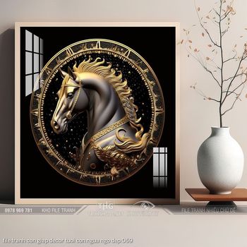 file tranh con giap decor tuoi con ngua ngo dep 069