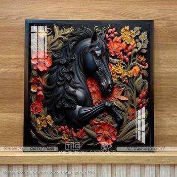 file tranh con giap decor tuoi con ngua ngo dep 070