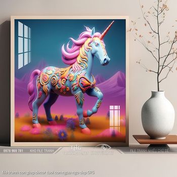 file tranh con giap decor tuoi con ngua ngo dep 075