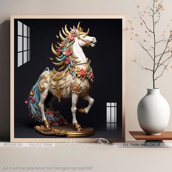 file tranh con giap decor tuoi con ngua ngo dep 082