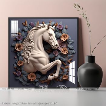 file tranh con giap decor tuoi con ngua ngo dep 085