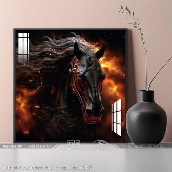 file tranh con giap decor tuoi con ngua ngo dep 087