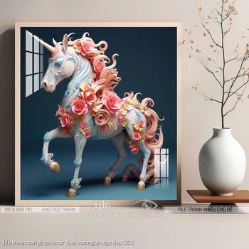 file tranh con giap decor tuoi con ngua ngo dep 090