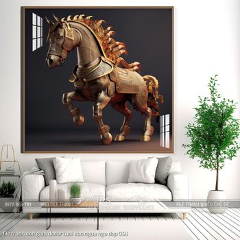 file tranh con giap decor tuoi con ngua ngo dep 091