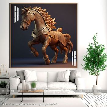 file tranh con giap decor tuoi con ngua ngo dep 093