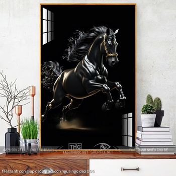 file tranh con giap decor tuoi con ngua ngo dep 095