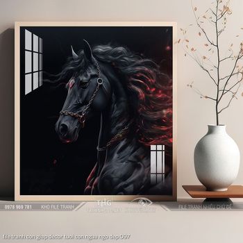 file tranh con giap decor tuoi con ngua ngo dep 097