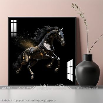 file tranh con giap decor tuoi con ngua ngo dep 099