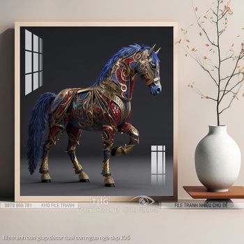 file tranh con giap decor tuoi con ngua ngo dep 105