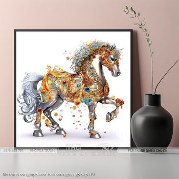 file tranh con giap decor tuoi con ngua ngo dep 110