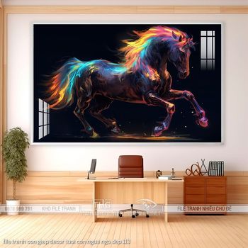 file tranh con giap decor tuoi con ngua ngo dep 113