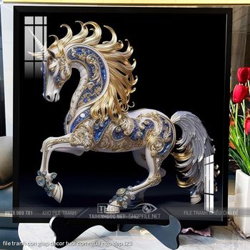 file tranh con giap decor tuoi con ngua ngo dep 123