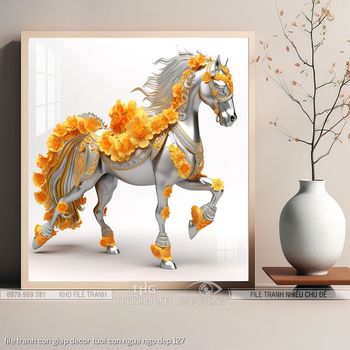 file tranh con giap decor tuoi con ngua ngo dep 127