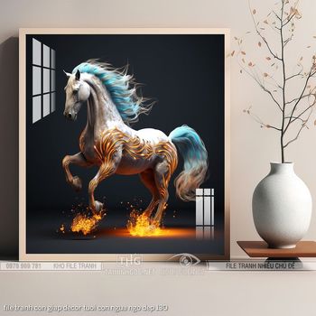 file tranh con giap decor tuoi con ngua ngo dep 130