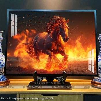 file tranh con giap decor tuoi con ngua ngo dep 132