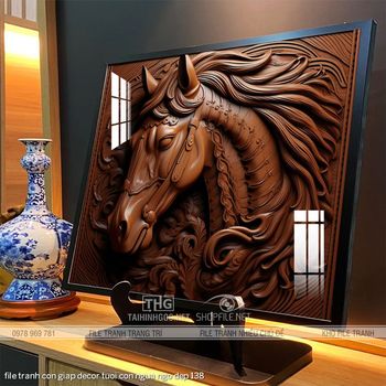 file tranh con giap decor tuoi con ngua ngo dep 138