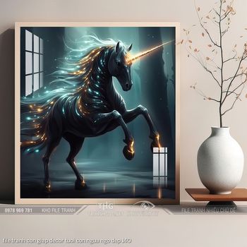 file tranh con giap decor tuoi con ngua ngo dep 140