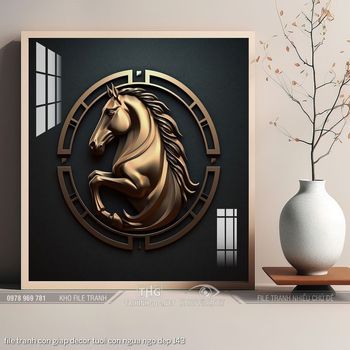 file tranh con giap decor tuoi con ngua ngo dep 143