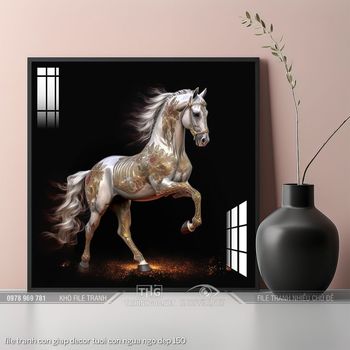 file tranh con giap decor tuoi con ngua ngo dep 150