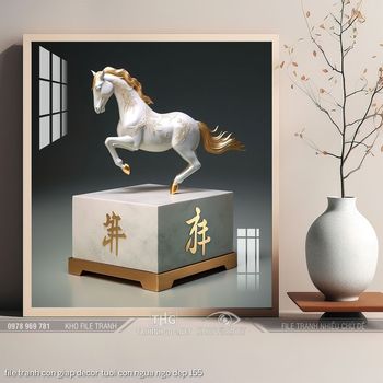 file tranh con giap decor tuoi con ngua ngo dep 155