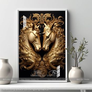 file tranh con giap decor tuoi con ngua ngo dep 158