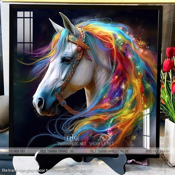 file tranh con giap decor tuoi con ngua ngo dep 162