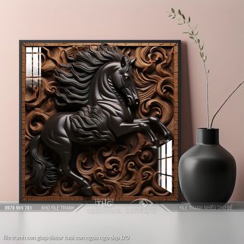 file tranh con giap decor tuoi con ngua ngo dep 170