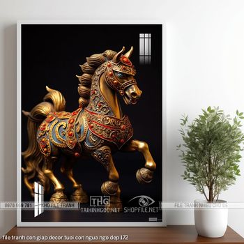 file tranh con giap decor tuoi con ngua ngo dep 172