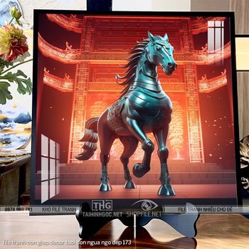 file tranh con giap decor tuoi con ngua ngo dep 173