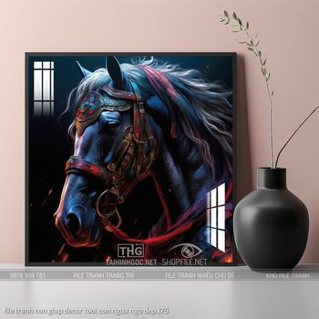 file tranh con giap decor tuoi con ngua ngo dep 175