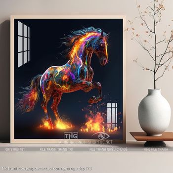 file tranh con giap decor tuoi con ngua ngo dep 178