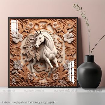 file tranh con giap decor tuoi con ngua ngo dep 180