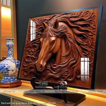 file tranh con giap decor tuoi con ngua ngo dep 191