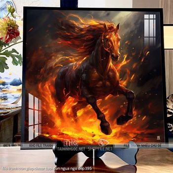 file tranh con giap decor tuoi con ngua ngo dep 195