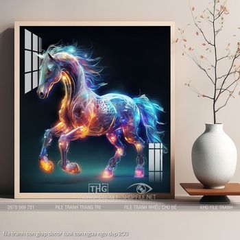 file tranh con giap decor tuoi con ngua ngo dep 203