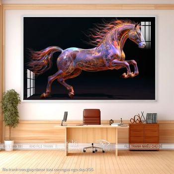 file tranh con giap decor tuoi con ngua ngo dep 205