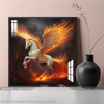 file tranh con giap decor tuoi con ngua ngo dep 207