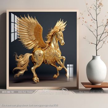 file tranh con giap decor tuoi con ngua ngo dep 208