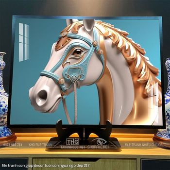 file tranh con giap decor tuoi con ngua ngo dep 217