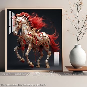 file tranh con giap decor tuoi con ngua ngo dep 221