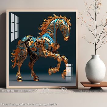 file tranh con giap decor tuoi con ngua ngo dep 222