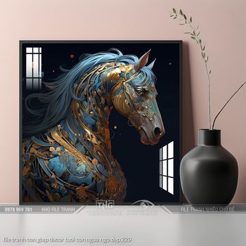 file tranh con giap decor tuoi con ngua ngo dep 229