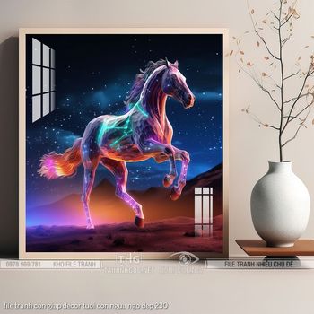 file tranh con giap decor tuoi con ngua ngo dep 230