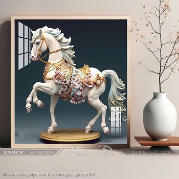 file tranh con giap decor tuoi con ngua ngo dep 231