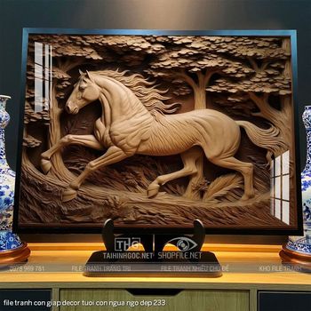 file tranh con giap decor tuoi con ngua ngo dep 233