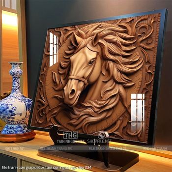 file tranh con giap decor tuoi con ngua ngo dep 234