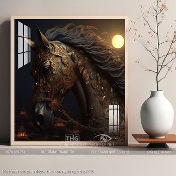 file tranh con giap decor tuoi con ngua ngo dep 236