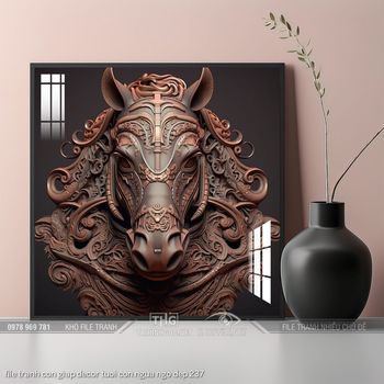 file tranh con giap decor tuoi con ngua ngo dep 237